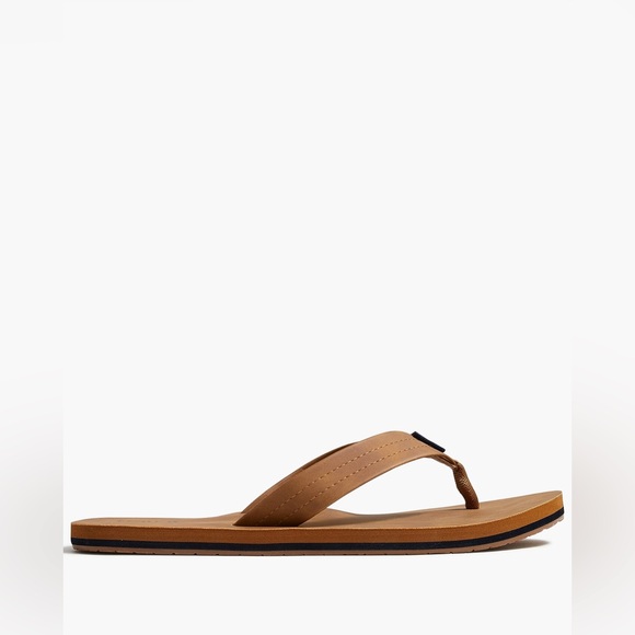 J. Crew Factory Mens Double-layer flip-flops in Tan/Navy - Picture 3 of 8